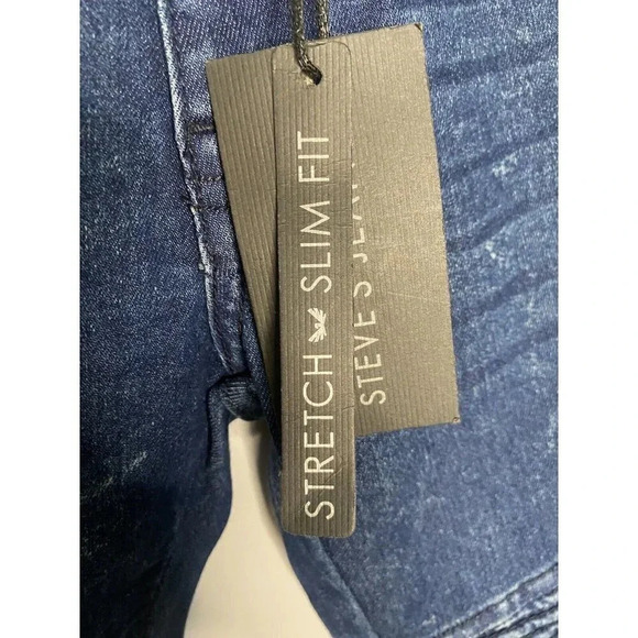 STEVE’S JEANS Boys Dark Blue Jeans Stretch Denim Slim Fit NWT Size 7 MSRP $34 - Picture 3 of 10